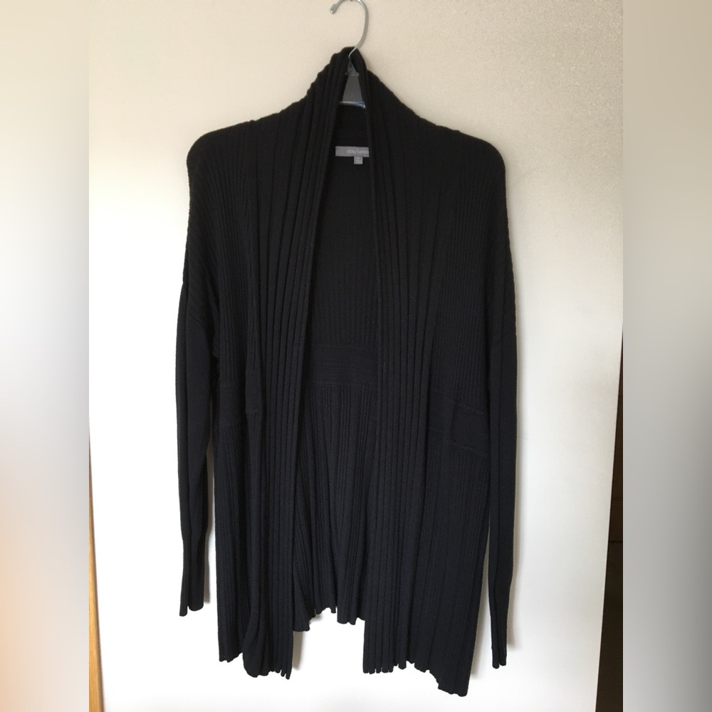 Daisy Fuentes black long sleeve open front cardigan size XL